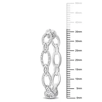 1/4 CT TW Diamondd Hoop Earrings in Sterling Silver