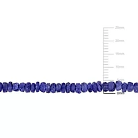 Blue Sapphire Beaded Bracelet in Sterling Silver