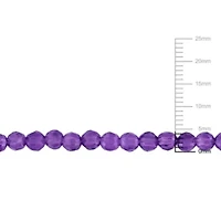 Amethyst Facetted Bead Bracelet in Sterling Silver