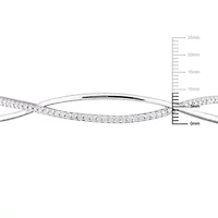 Lab Created Created Moissanite Bangle in Sterling Silver