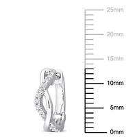 Lab Created Created Moissanite Hoop Earrings in Sterling Silver