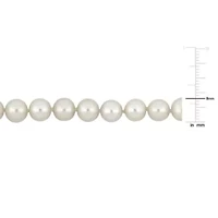 7.5-8mm Freshwater Cultured Pearl Necklace with 14K Yellow Gold Fisheye Clasp