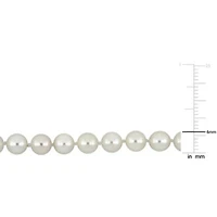 6-6.5mm Japanese Akoya Cultured Pearl Necklace with 14K Yellow Gold Fisheye Clasp