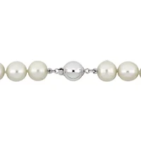 8-9mm Freshwater Cultured Pearl Necklace with Sterling Silver Ball Clasp