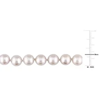 8-8.5mm Japanese Akoya Cultured Pearl Necklace with 14K Yellow Gold Fisheye Clasp