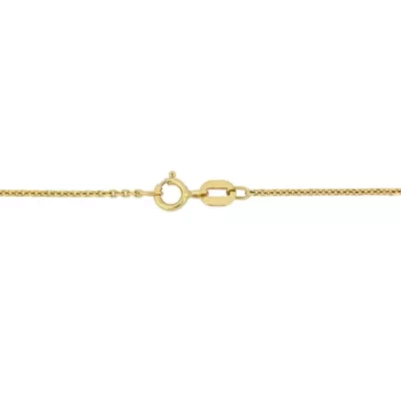Diamond Accent "T" Initial Necklace in 14K Yellow Gold