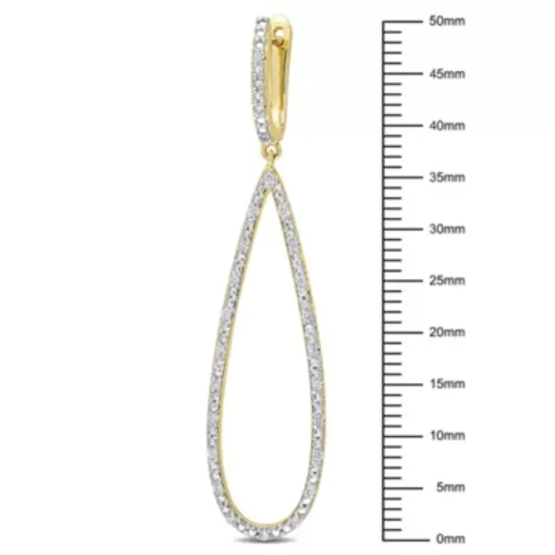 1/4 ct. t.w. Diamond Dangle Earrings in 10K Yellow Gold