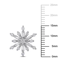 1 ct. t.w. Diamond Floral Stud Earrings in 14K White Gold