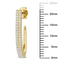 1/2 ct. t.w. Diamond Post Earrings 14K Yellow Gold