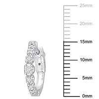 1/4 ct. t.w. Diamond Hoop Earrings in 14K White Gold