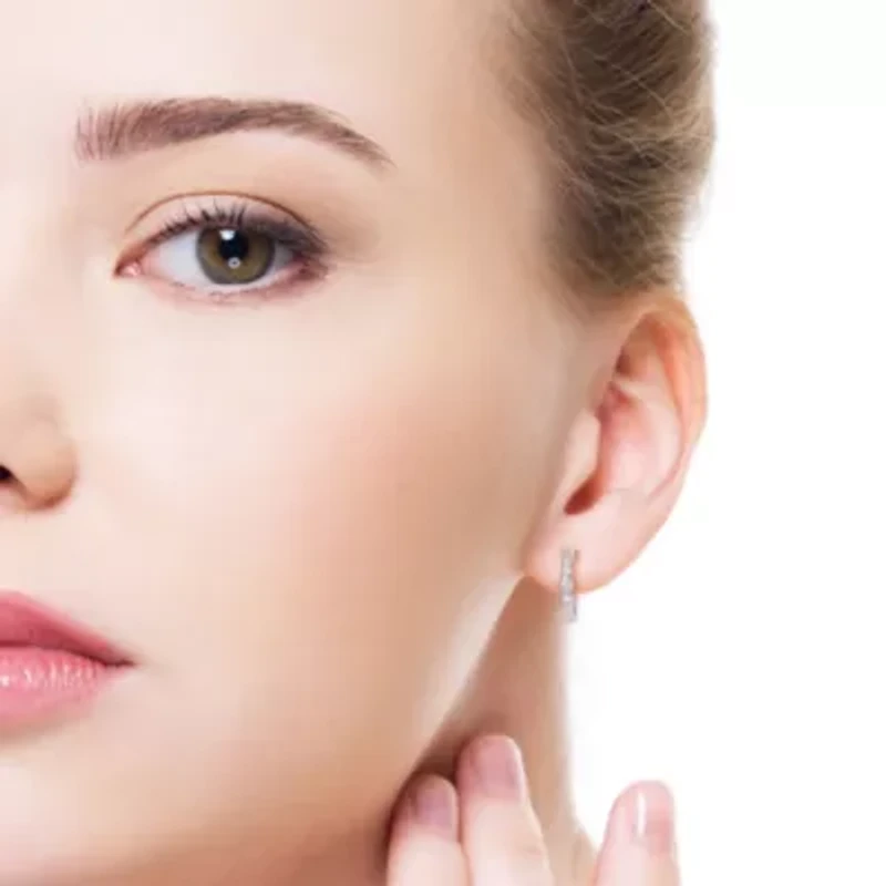 1/4 ct. t.w. Diamond Hoop Earrings in 14K White Gold