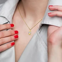 1/10 ct. t.w. Diamond Boy Charm Necklace in 14K Yellow Gold