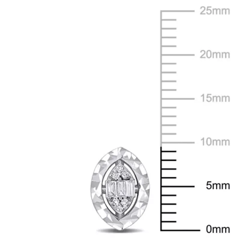 1/10 ct. t.w. Diamond Post Earrings in 14K White Gold