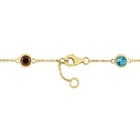 Multi-Gemstones by the Yard Bracelet in 14K Yellow Gold