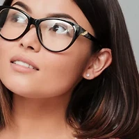 Blue Ethiopian Opal Stud Earrings in 10K Rose Gold