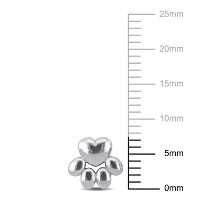 Paw Stud Earrings in Sterling Silver