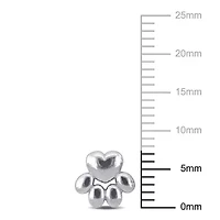Paw Stud Earrings in Sterling Silver