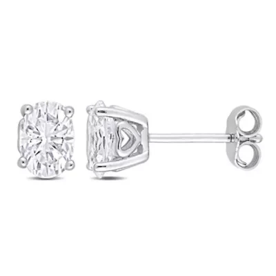 Lab Created Created White Sapphire Stud Earrings in Sterling Silver