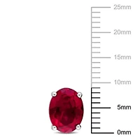 Lab Created Created Ruby Stud Earrings in Sterling Silver