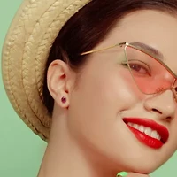 Lab Created Created Ruby Stud Earrings in Sterling Silver