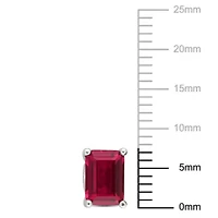 Lab Created Created Ruby Stud Earrings in Sterling Silver