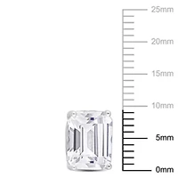 Lab Created Created White Sapphire Stud Earrings in Sterling Silver