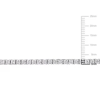 Lab Created Created White Sapphire Tennis Necklace in Sterling Silver