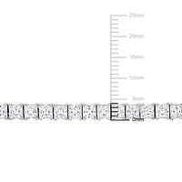 Lab Created Created White Sapphire Tennis Bracelet in Sterling Silver