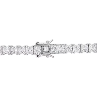 Lab Created Created White Sapphire Tennis Bracelet in Sterling Silver