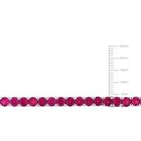 Lab Created Created Emerald Tennis Bracelet in Sterling Silver