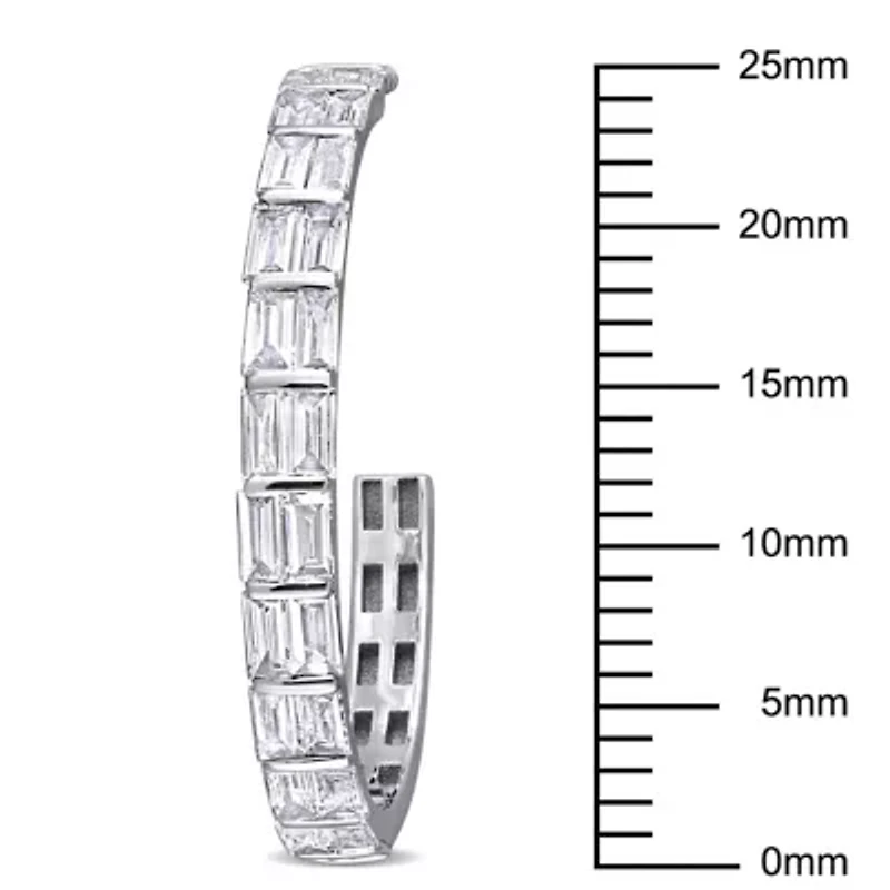 1.92 ct. t.w. Diamond Open Hoop Earrings in 14K White Gold