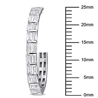 1.92 ct. t.w. Diamond Open Hoop Earrings in 14K White Gold