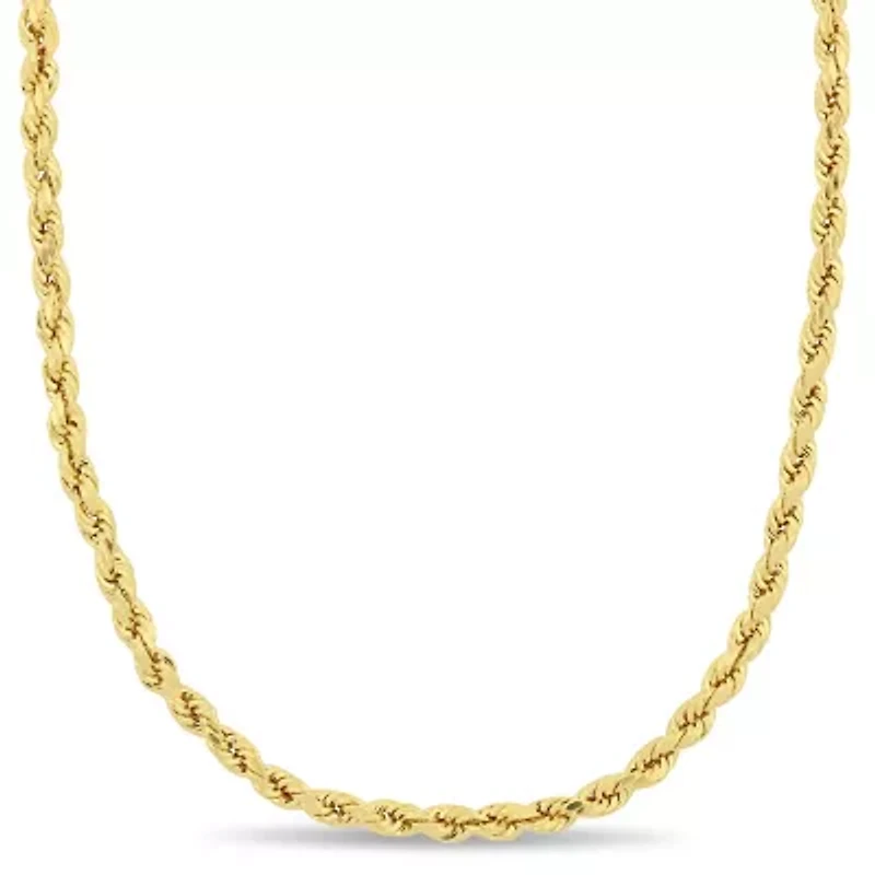 3MM Twist Rope Necklace in 10K Yellow Gold, 22"