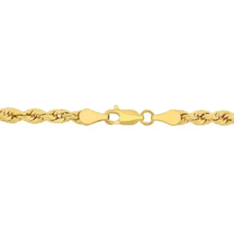4MM Rope Men's Necklace in 10K Yellow Gold, 24"