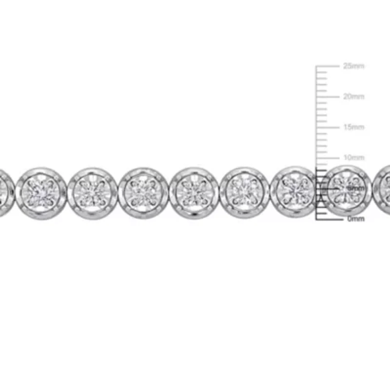 Lab Created 4.83 ct. t.w. Lab Grown Diamond Halo Tennis Bracelet in 14K White Gold, 7"