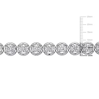 Lab Created 4.83 ct. t.w. Lab Grown Diamond Halo Tennis Bracelet in 14K White Gold, 7"