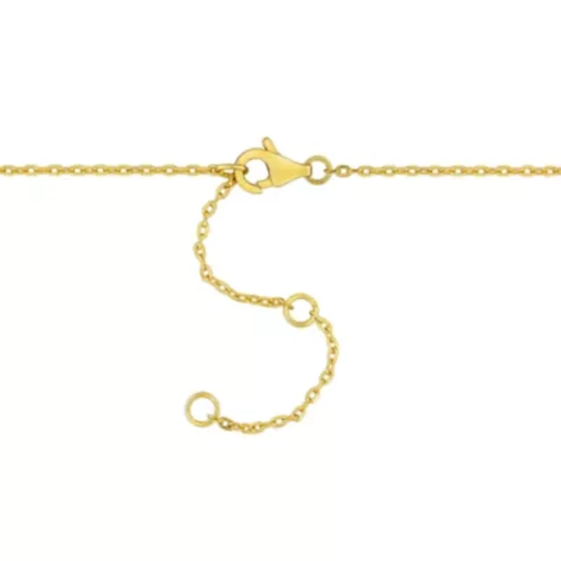 Garnet Bead Bracelet in Yellow Plated Sterling Silver, 7"+2"