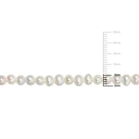 4.5-5MM Freshwater Cultured Pearl Bracelet in Sterling Silver, 7.25"+1"