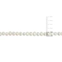 4.5-5MM Freshwater Cultured Pearl Strand Necklace with Sterling Silver Clasp, 17"+2"