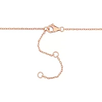 Pink Tourmaline Bead Bracelet in Rose Plated Sterling Silver, 7"+2"