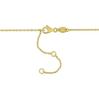Peridot Bead Necklace in Yellow Plated Sterling Silver, 16.5"+2"