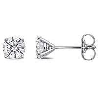 Lab Created Grown Diamond Martini Style Earrings 14K Gold