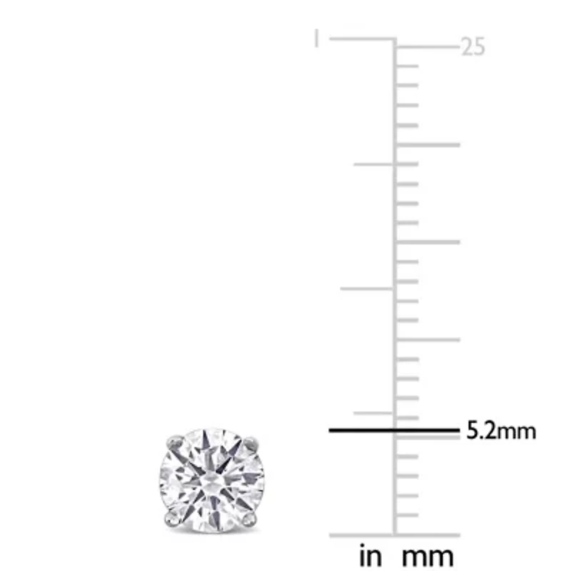 Lab Created Grown Diamond Martini Style Earrings 14K Gold