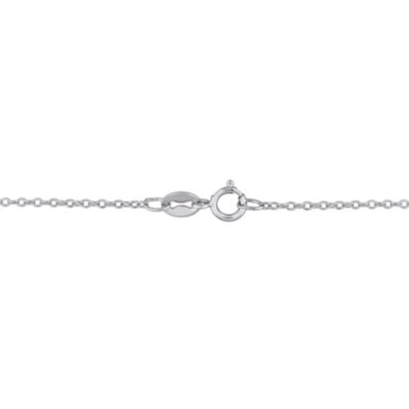 Sky Blue Topaz Butterfly Necklace in Sterling Silver, 17"