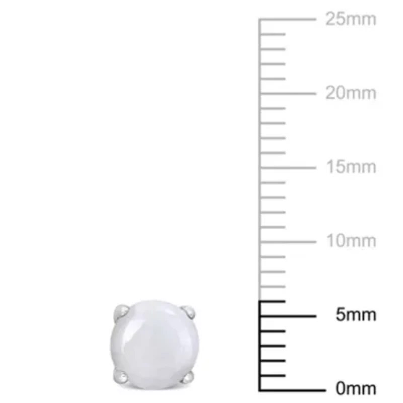 Opal Stud Earrings in Sterling Silver