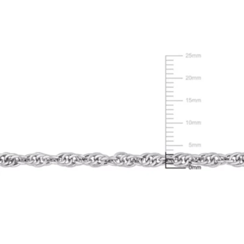 3.7MM Singapore Link Anklet in Sterling Silver, 9"