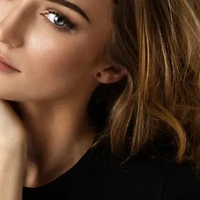 Garnet Oval Stud Earrings in Sterling Silver