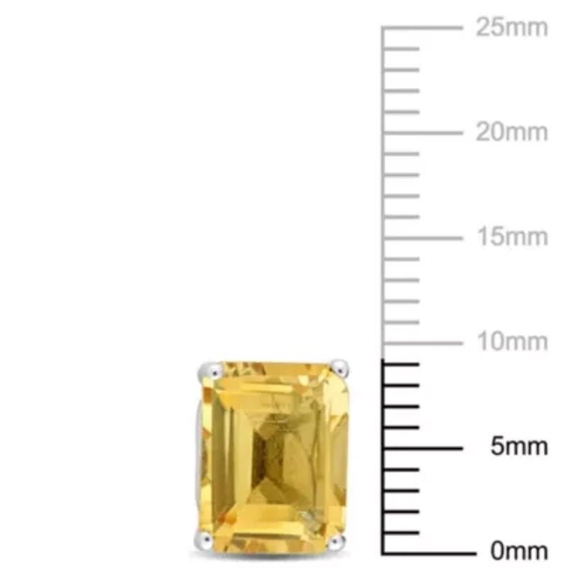 Citrine Stud Earrings in Sterling Silver