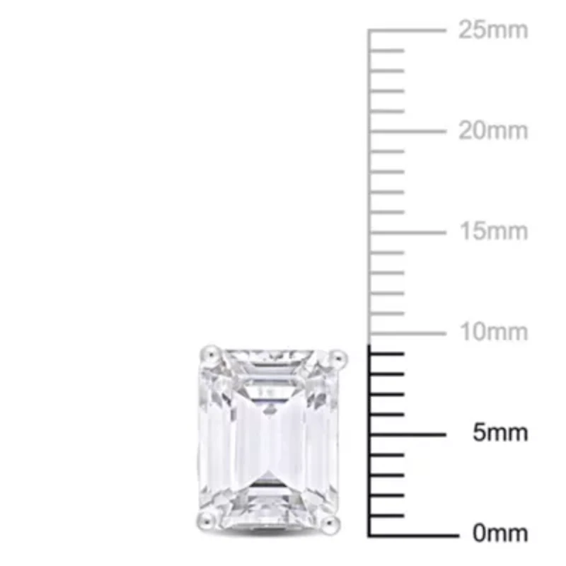 White Topaz Stud Earrings in Sterling Silver