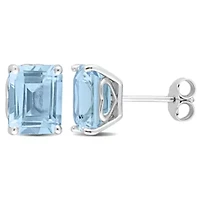 Sky Blue Topaz Stud Earrings in Sterling Silver